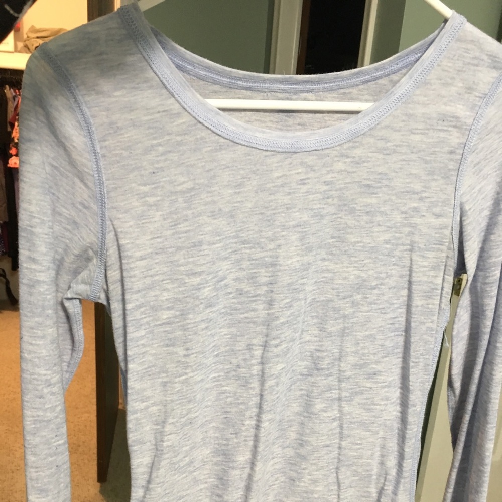 Express Blue Long Sleeve Top